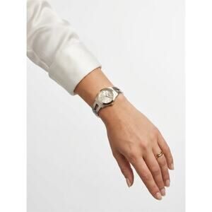 Two Tone Silver Gold Watch Small Face  New Battery